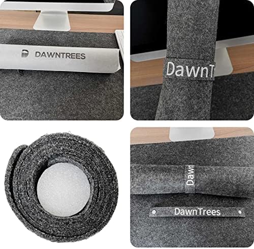 DAWNTREES Felt Desk Mat, Computer Mat for Desk, Dark Gray (36x12Inches)
