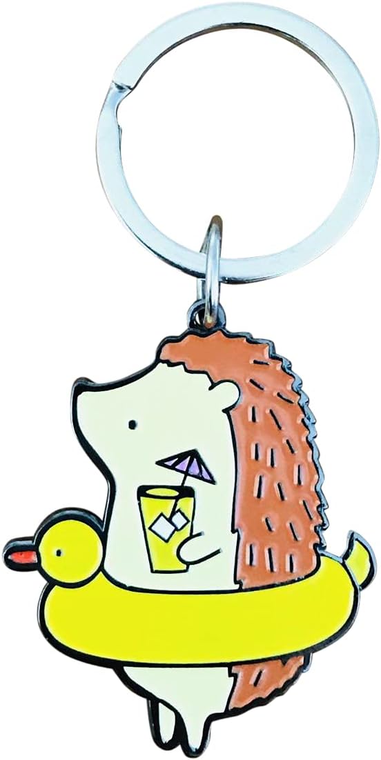 Cute Key chain Pendant Hedgehog Keychain Animal Shape Style Novelty Pineapple Cat Gifts Keyring for Women Men