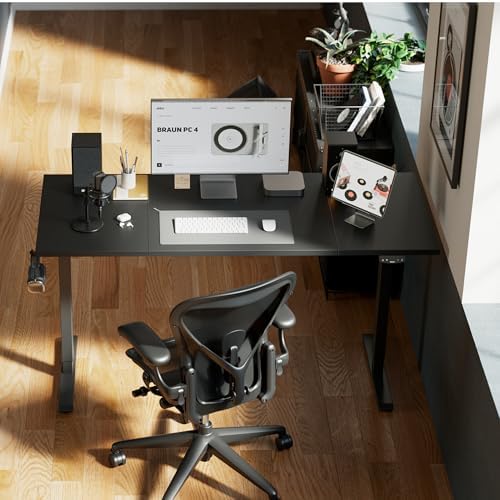 Agilestic 63 * 24 Inch Height Adjustable Electric Standing Desk, Black