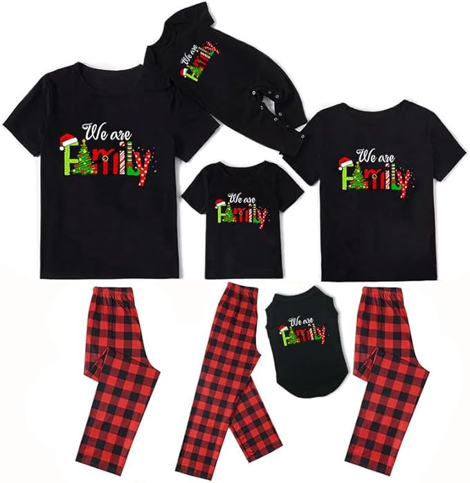 Family Christmas Pajamas Matching Sets Holiday Xmas Party Family Sleepwear Set Jammies for Couples