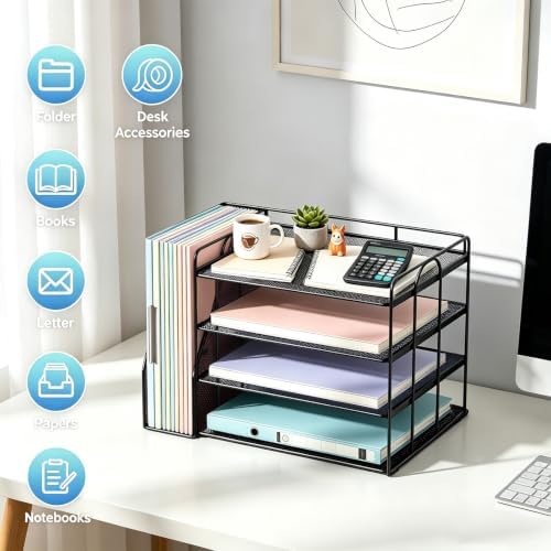 gianotter 4-Tier Paper Organizer With Magazine Holder