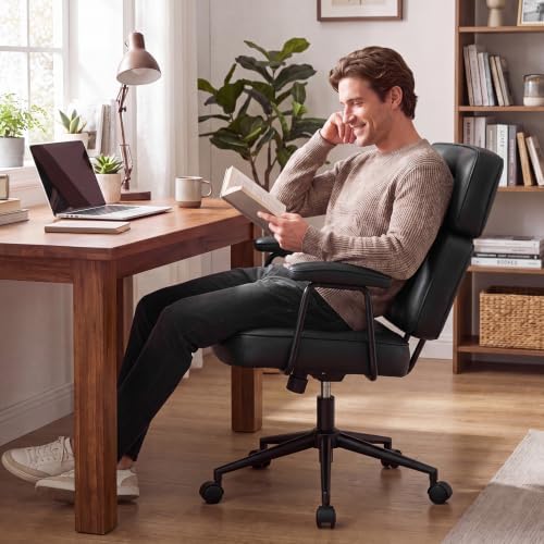 OLIXIS Ergonomic Home Office Desk Chair, PU Leather Computer Chair