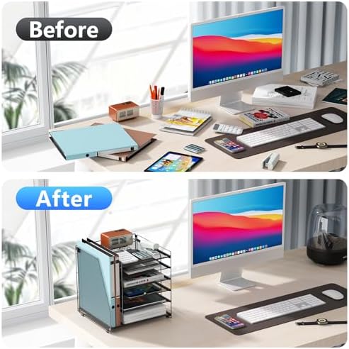 gianotter 6-Tier Paper Organizer With Magazine Holder