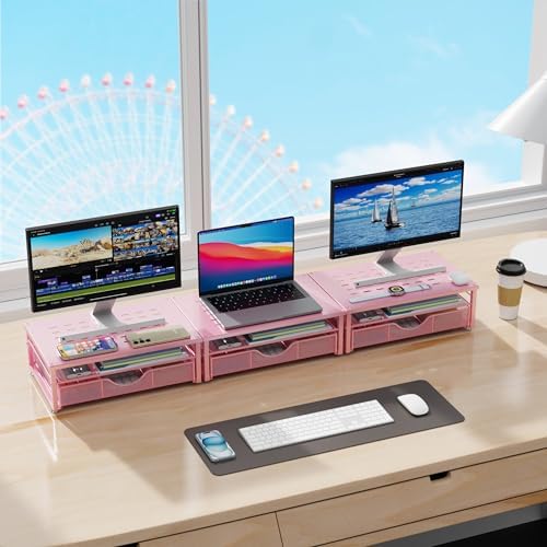gianotter Computer Monitor Stand Riser with Drawer