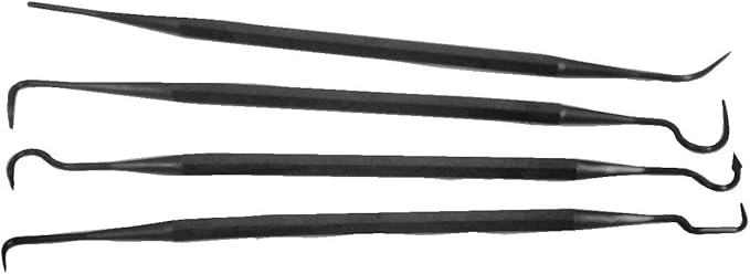 Tipton Cleaning Picks with Shaped Ends, 4 Pack, Polymer, Stainless Steel, for Cleaning, Maintenance, and Gunsmithing