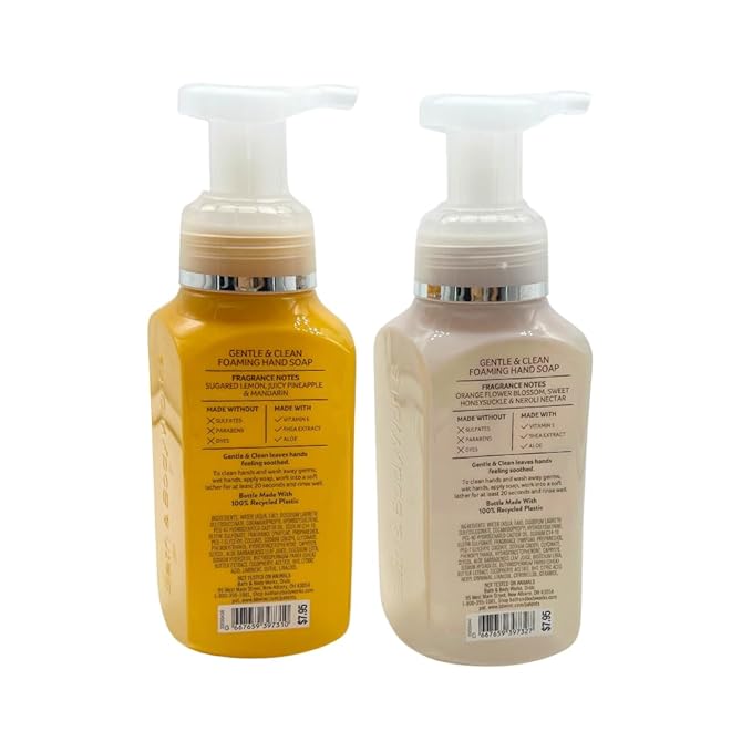 Bath & Body Works Gentle & Clean Foaming Hand Soap 8.75 fl oz (Sun-Washed Citrus & Backyard Honeysuckle)