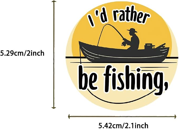 50Pcs Go Fishing Sticker, Cute Fish Stickers for Kids Teens Adults, Vinyl Cartoon Animals Decals Kawaii Outdoor Fishing Sticker for Decor Water Bottles Laptops Guitar Scrapbook