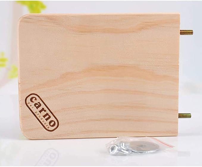 Litewoo Bird Wood Perch Platform Stand Shelf for Parrot Budgie Parakeet, M | Natural wood, smooth sanded surface for chew/stand, for small-medium birds/cockatiel/conure/cockatoo/cage, 7.09x5.12x0.59in