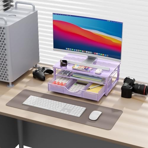 gianotter Computer Monitor Stand Riser with Drawer
