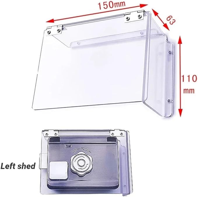 Electric Lock Rain Cover, Outdoor Outlet Cover, Outdoor Electronic Mechanical Lock Protective Cover Rain Shell Shelter Protection Waterproof Cover For Electronic Lock Mechanisms (Left)