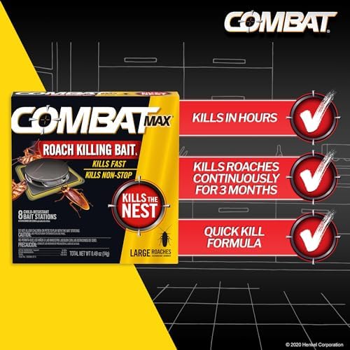 Combat Max Roach Killing Bait, Large Roaches, Kills the Nest, 8 Count