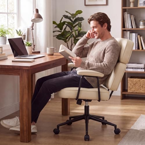 OLIXIS Ergonomic Home Office Desk Chair, PU Leather Computer Chair