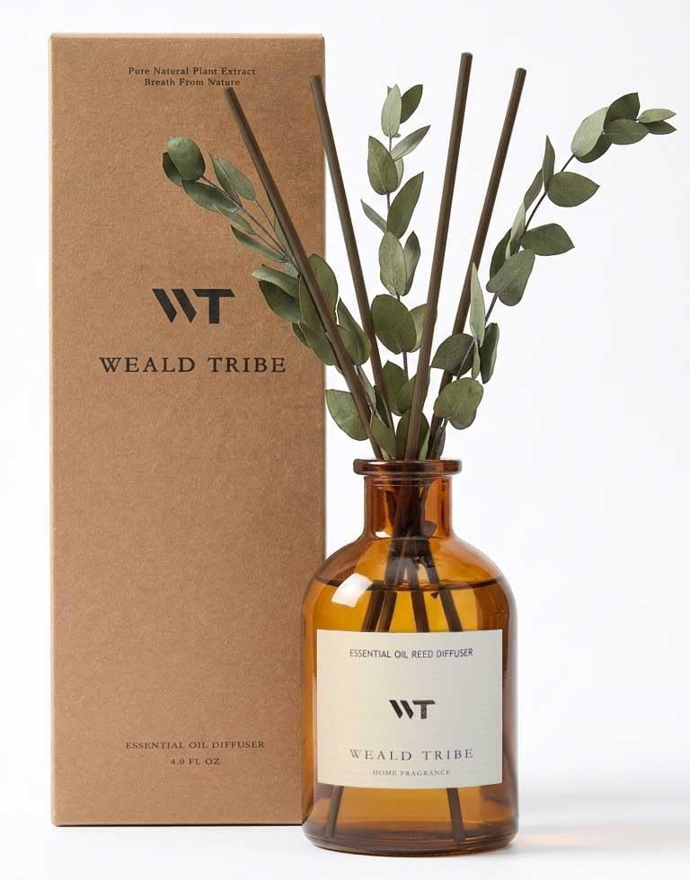 Eucalyptus & Mint Scent Reed Diffuser Set for Bathroom Room Decor