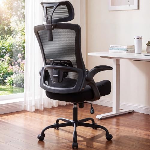 NEO CHAIR Office Chair with Adjustable Ergonomic Lumbar Headrest, Black