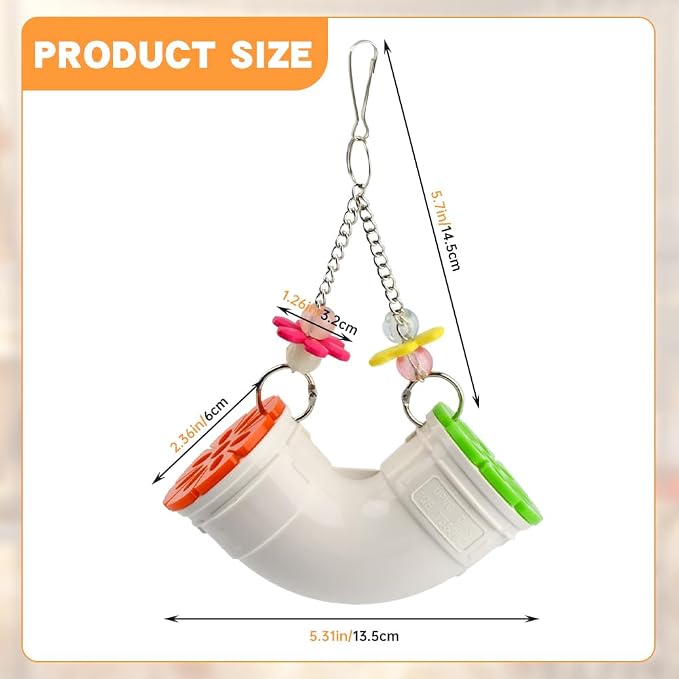 Mouse Rat' Enrichment Toys, Rat' Foraging Toy, Interactive Treat Dispenser Slow Feeder Hanging Fancy Mice Cage Accessories for Ra-ts Guinea Pig Small Pet, Wide Opening (Random)