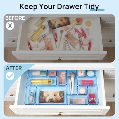 Vtopmart 25 Pack Plastic Drawer Organizers with Non-slip Rubber Pads