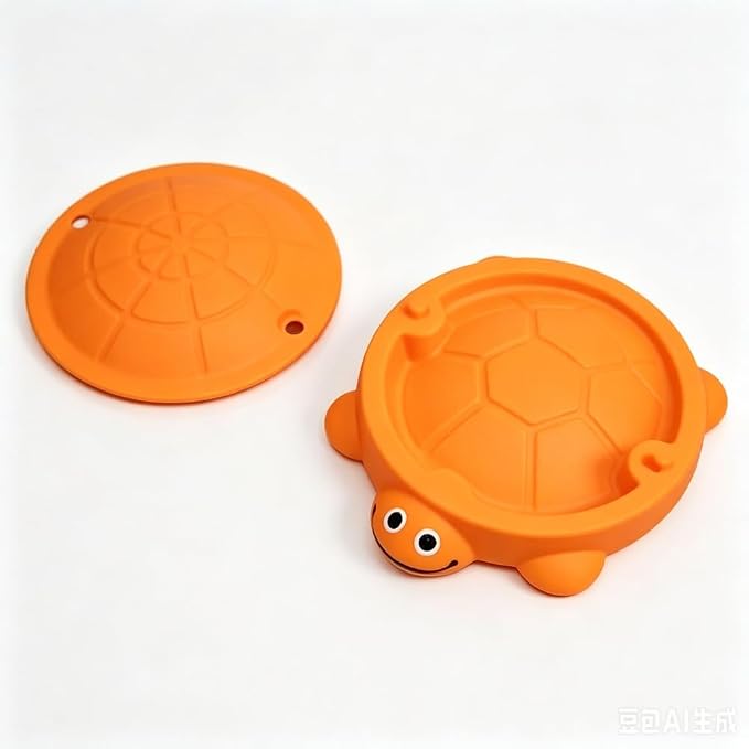 Bearded Dragon Food Bowl Tank Turtle Reptile Dig Box for Feeding Enrichment Terrarium Decor Habitat for Small Animal Reptiles Lizard Turtle Squirrel Ferret (Orange)