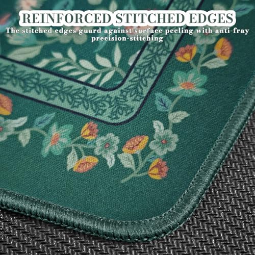 iCasso Aesthetic Small Mouse Pad, 9.5x7.9in,Home Office,Deep Green