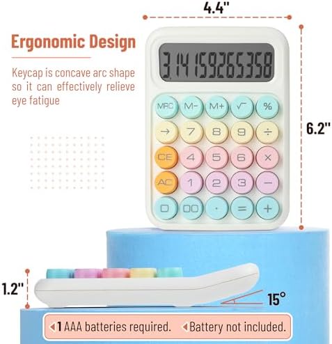 Mr. Pen- Mechanical Switch Calculator, 12 Digit Large LCD Display