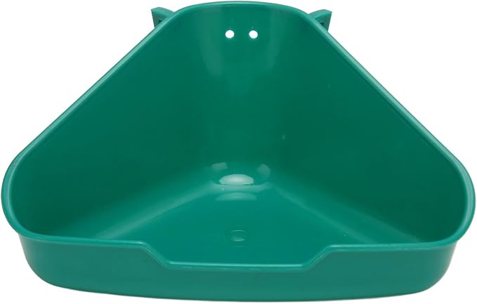 Corner Litter Pan, Pet Toilet for Small Animals with Fixing Accessories for Cage, Odorless Plastic Bunny Litter Box for Rabbits Ferrets Guinea Pigs Rats Chinchilla (S)