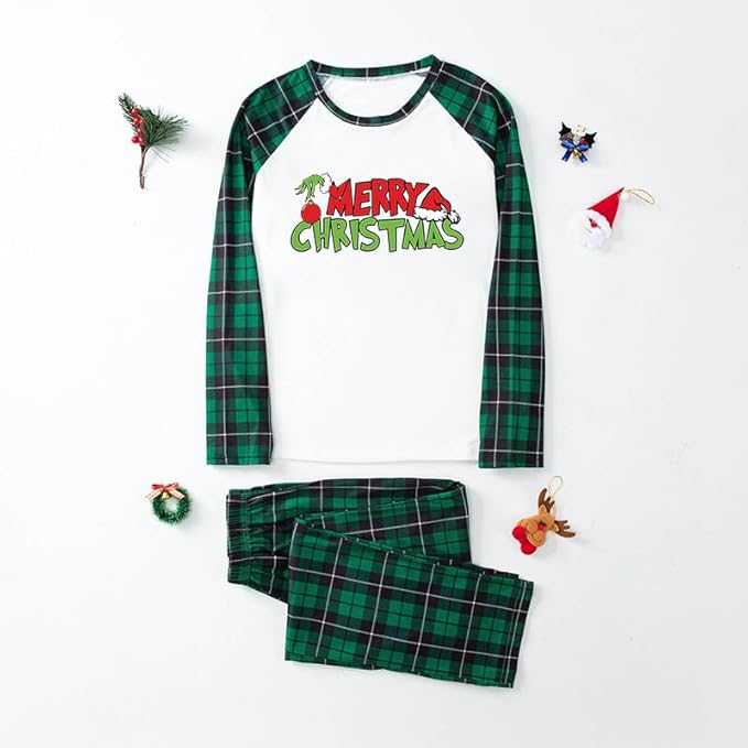 TEERAPHIQUE Christmas Pajamas for Family,Family Holiday Pajamas Matching Sets,Xmas Jammies for Couples