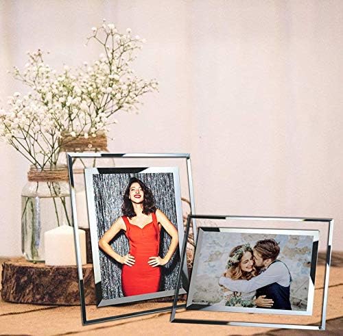 SIMON'S SHOP Picture Frames 5x7, Wall and Tabletop 5x7 Picture Frame for Weddings Anniversaries Birthdays Housewarming, Glass Clear Photo Frames - 3 Pack