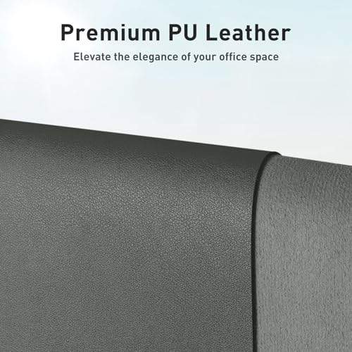 Aothia Leather Desk Pad Protector, Office Desk Mat, Large Mouse Pad, Non-Slip PU Leather Desk Blotter, Laptop Desk Pad, Waterproof Desk Writing Pad for Office and Home (48"x17", Jungle Green)