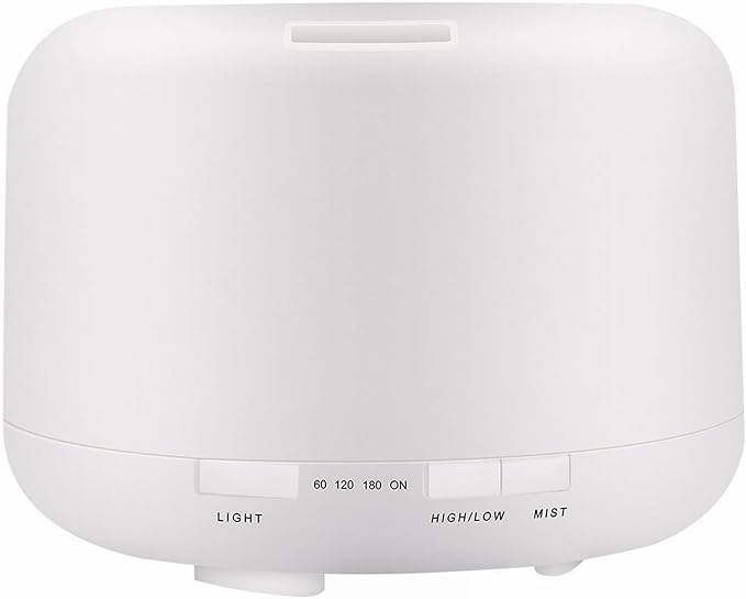 EcoGecko Mr Mister 1000ML Ultrasonic Aromatherapy Essential Oil Air Diffuser, Cool Mist Humidifer with 7 Color LED Light, Waterless Auto Shut-Off