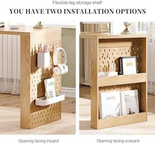 Computer Desk with 6 Drawers, 78" Modern Writing Desk with 0.98" Thickened Desktop & Storage Shelves, Adjustable direction & Extendable Executive Office Desk Study Table for Home Office, Natural Wood