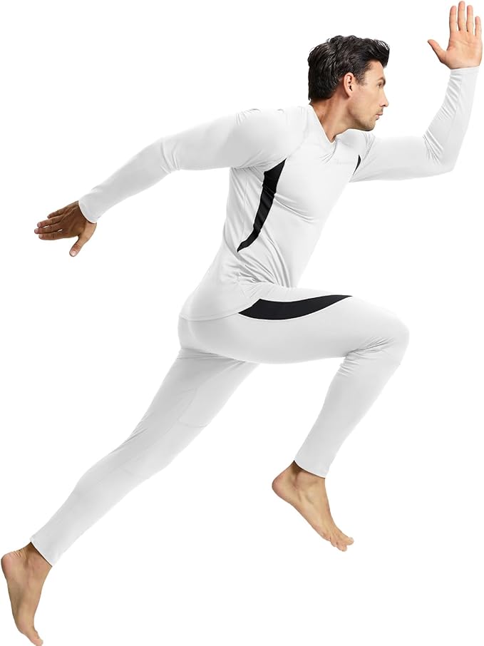 romision 2 Pack Thermal Underwear for Men Long Johns Fleece Lined Hunting Gear Bottom Top Set Base Layer Cold Weather XS-4XL