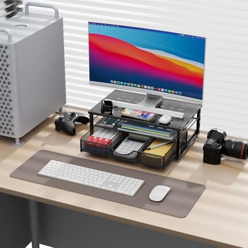 gianotter Computer Monitor Stand Riser with Drawer