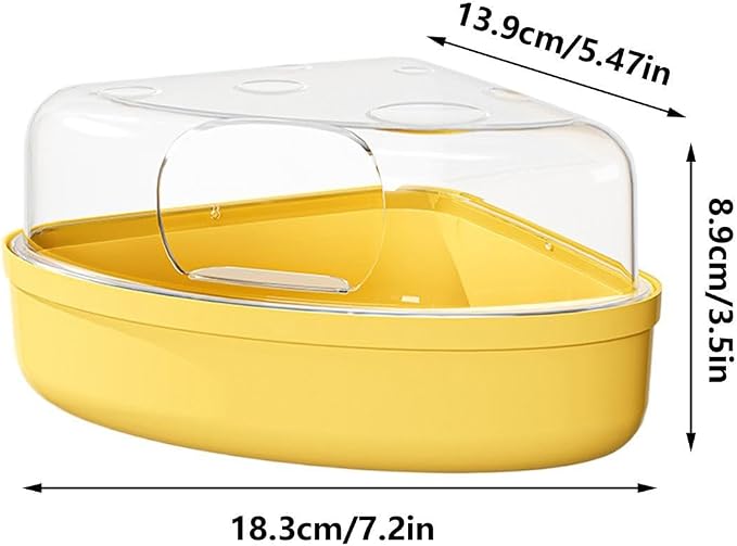 Hamster Sand Box Bathing Digging Transparent Leakproof | Hamster Cage Bathing Sand Box for Mouse Chinchilla Enrichment Play Sleeping Foraging Potty