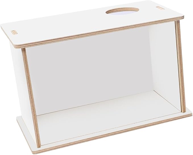 Hamster Digging Box Hamster Sand Bath Box Rest Visible Shelter Acrylic Shower Room Sand Bath Container for Rat Chinchillas Gerbils, 25cmx15cmx15cm