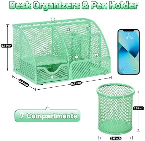 13-in-1 Office Desk Organizer Set for Back to School Supplies Accessories