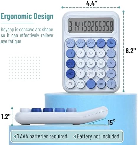 Mr. Pen- Mechanical Switch Calculator, 12 Digit Large LCD Display