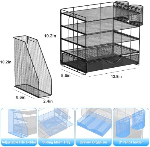 gianotter 5-Tier Desk Organizer with Drawers and File Holders