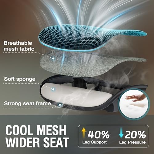 ELABEST Mesh Office Chair,Ergonomic Computer Desk Chair,Sturdy Task Chair- Adjustable Lumbar Support & Armrests,Tilt Function,Comfort Wide Seat,Swivel Home Office Chair (Dusty Sage)
