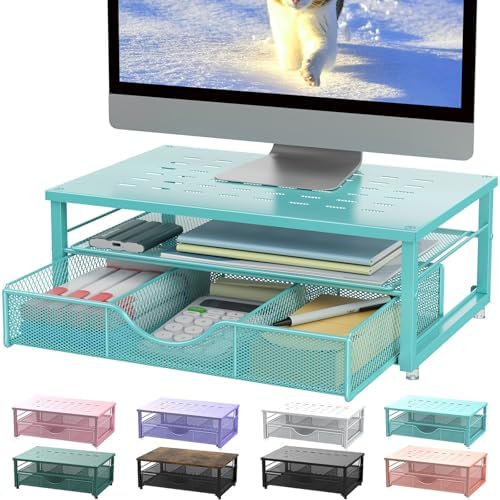 gianotter Computer Monitor Stand Riser with Drawer