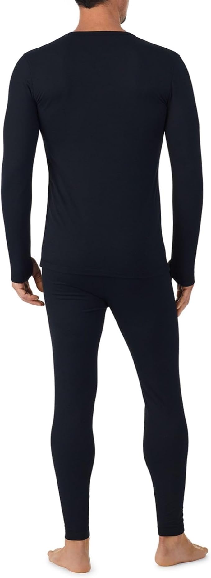 Cuddl Duds Mens Heavyweight Cold Weather Fleece Lined Thermal Set – Long Sleeve Shirt & Leggings – Lounge Sets for Men