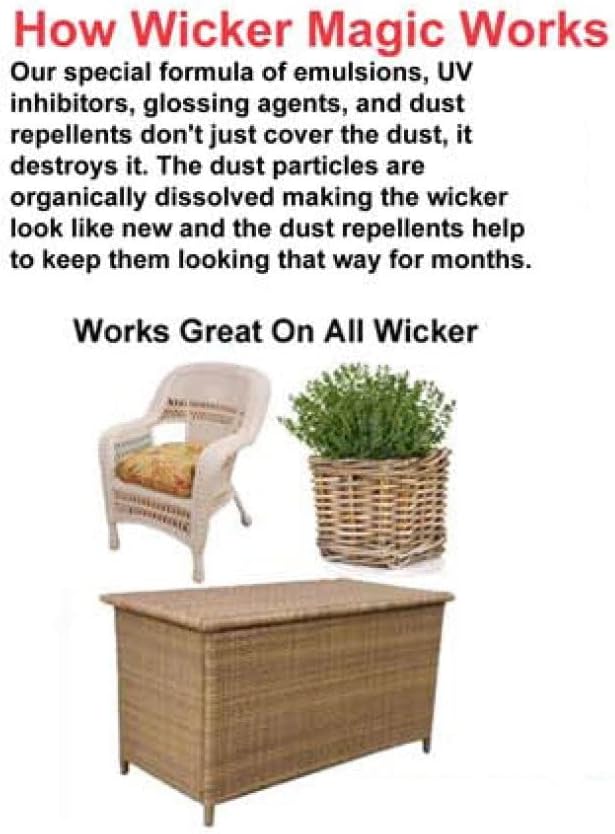 Screen Magic Wicker Magic Cleaner - Streak Free, Non-Toxic Wicker Cleaner - 1 Gallon
