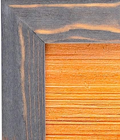 Rustic Wooden Square Pucture Frames 8x8 - Set of 2-100% Natural Eco Washed Wood with Real Glass for Wall Mounting and Tabletop Photo Frame - Grey