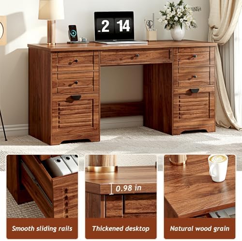 Ieejdn 59" Home Office Desks, Executive Desk,DK-302HT03