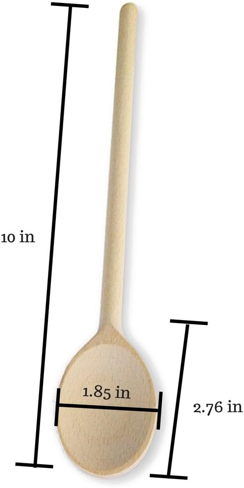Mr.Woodware 10 Inch Wooden Spoons for Cooking - Set of 12 Long Handle Wooden Spoon for Mixing, Stirring, Tasting - Kitchen Wooden Utensils For Cooking and Crafts, Personalized Engraved Wood Burning