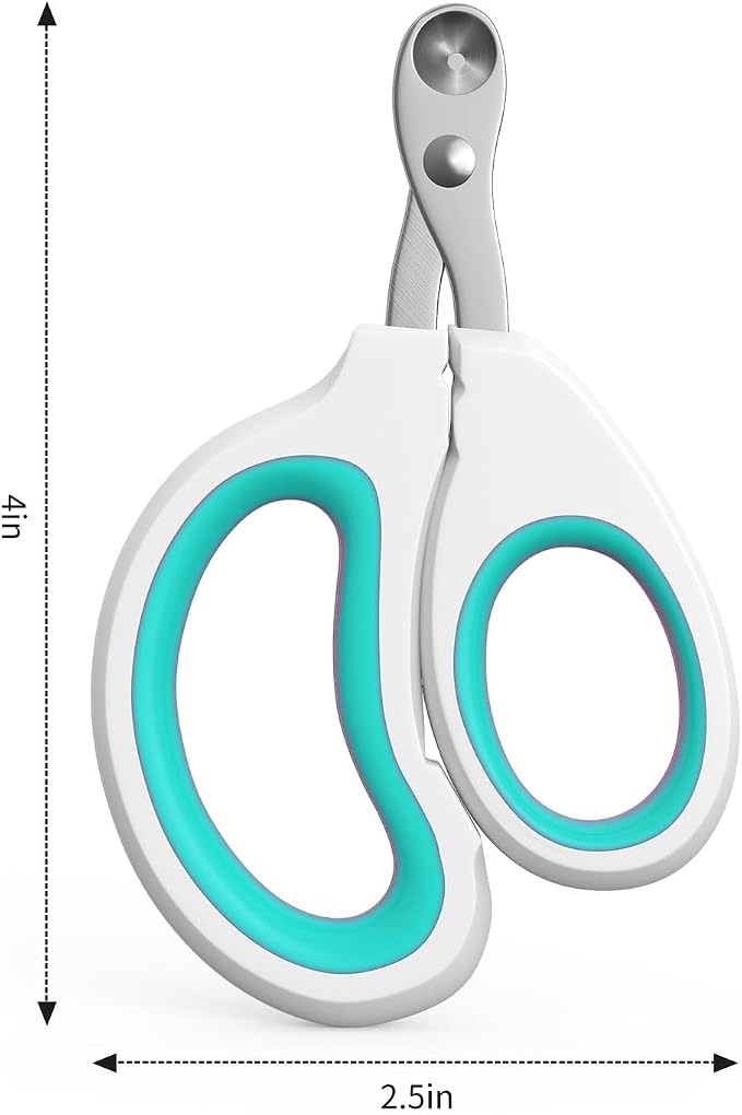 Aogeili Cat Nail Clippers - Stainless Steel, Non-Slip, Safe for Small Pets | Practical Pet Nail Clipper For Small Animals. Ergonomic Non-Slip Handle For Safe, Easy Trimming At Home For Kittens & Puppies