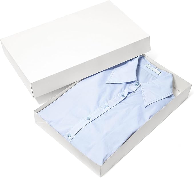 Mefleet 16 Pack Gift Boxes with Lids Assorted Sizes Small to Extra Large Different Size Shirt Box for Wrapping Christmas Presents, Holidays, Birthday Gift White
