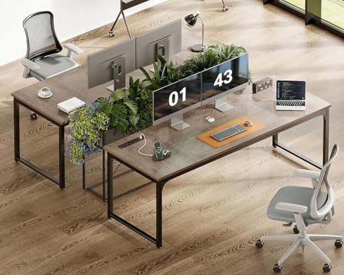 Coleshome 71 Inch Computer Desk with Power Outlet