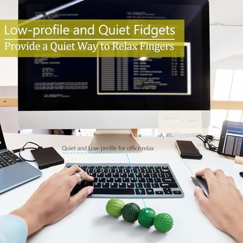 Silicone Magnetic Balls Fidget Toys for Adults & Teens,4PCS Stress Relief Sensory Toys for Autism ADHD Anxiety,Fun Textures Gadgets,Office Desk Toy,Stocking Stuffers for Women Men Teen Gift
