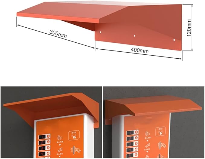 Outdoor Rain Shelter Cover, Weather Resistant Canopy Awning for Charging Station and Monitoring Equipment, Plastic-Coated Steel Construction