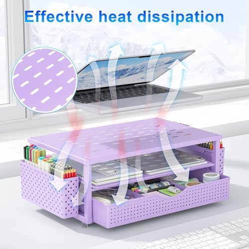 gianotter Monitor Stand with Drawer and 2 Pen Holders