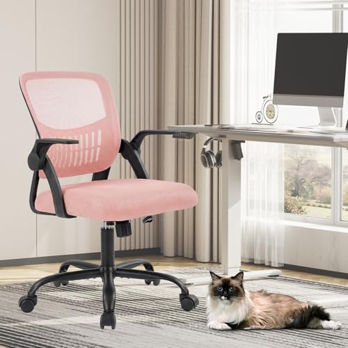 Sweetcrispy Computer Desk Chair, Mesh Office Chair, Lumbar Support